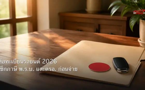 แฟ้มปิดกับกุญแจรถบนโต๊ะไม้แสงธรรมชาติ