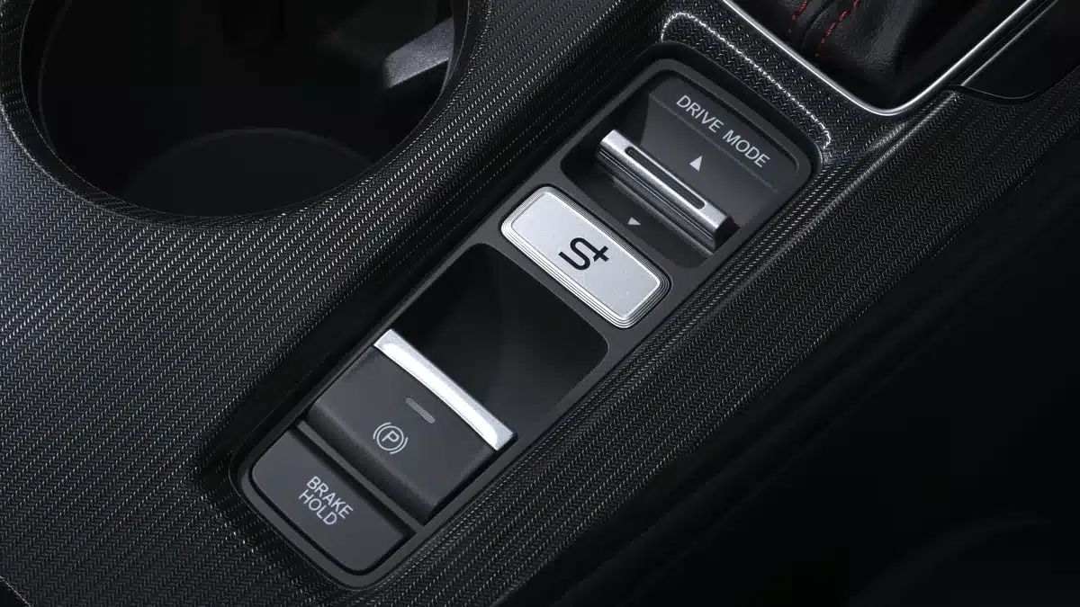 ปุ่ม S+ Shift บนคอนโซล Civic RS
